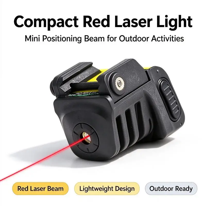 20Mm Picatinny Rail Mounted Red Laser Indicator, Mini Usb Charging Adjustable Positioning Light For Outdoor Adventure