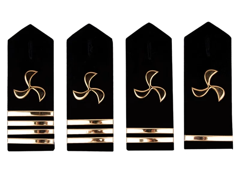 

Metal Stainless Steel Shoulder Badge Seaman's Brochure Ear Strap Velcro