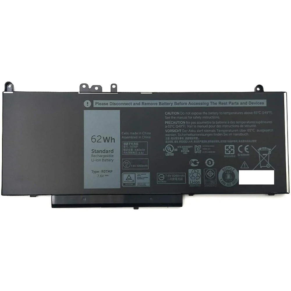 Imagem -03 - Portátil R0tmp Rotmp G5m10 7.6v 62wh Dell Latitude 14 5470 15 5570 E5470 E5570 Precisão 15 3510 Série M3510 7xinbox-bateria do