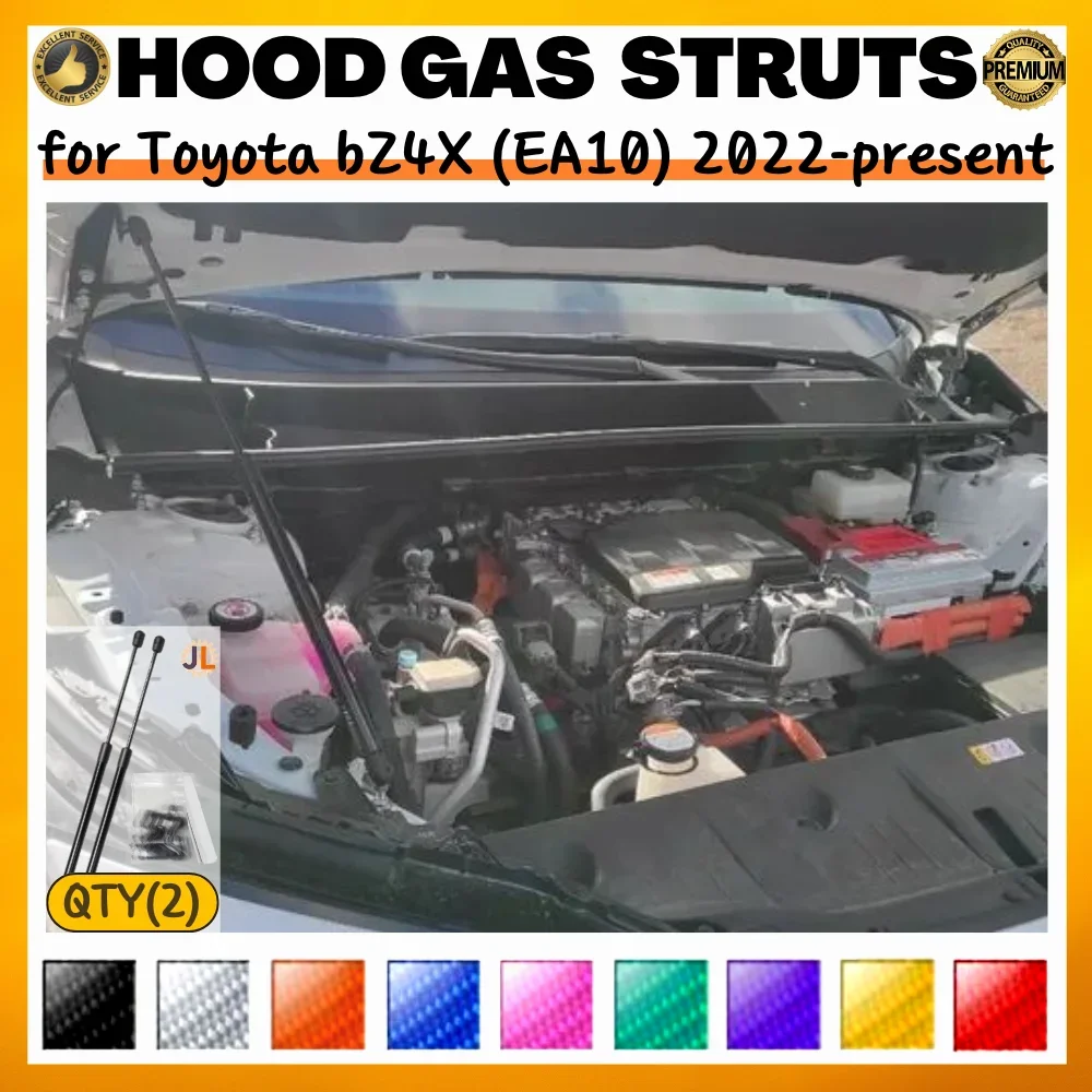 

Qty(2) Hood Struts for Toyota bZ4X (EA10) 2022-present Front Bonnet Modify Gas Springs Shock Absorbers Lift Supports Dampers