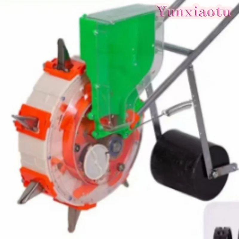 Adjustable Row Spacing Hand Roller Seeder 8 Replaceable Seed Wheels Corn Peanut Soy Vegetable Handheld Sowing Tool