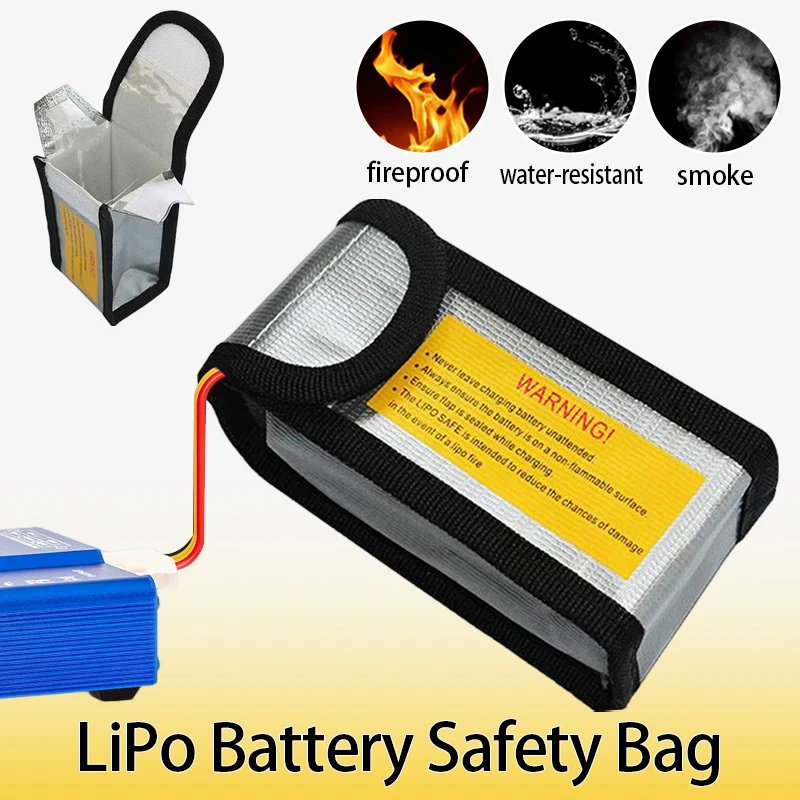 125*64*50MM High Quality Waterproof Explosion-proof RC LiPo Battery Safety Bag Model Aircraft Lithium Battery Protection Bag