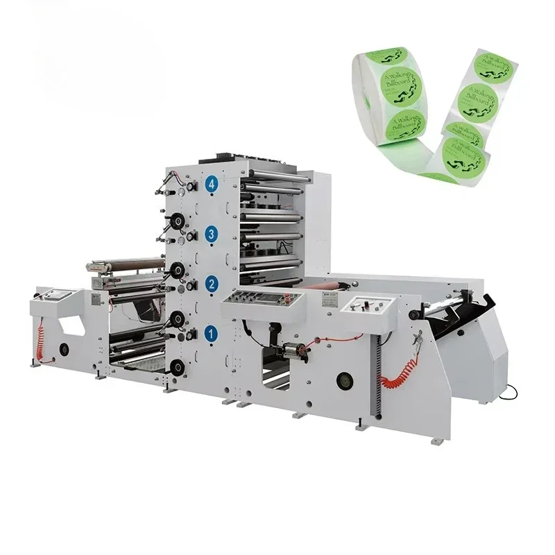 Customizable Narrow Web 4 5 6 8 Colors 320mm UV Dryer Die Cutting Sticker Label Bopp Film Paper Cup Flexo Printing Machine