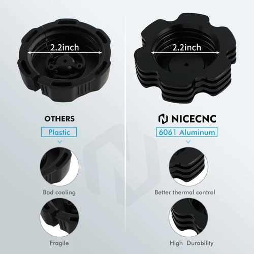 Imagen 2 del producto Para Yamaha RAPTOR 700 700R 700RSE protector de tapa de tanque de combustible de aluminio 2011-2025 GRIZZLY 125 2011-2013 TTR110E 125LE 230 50E YZ65 85