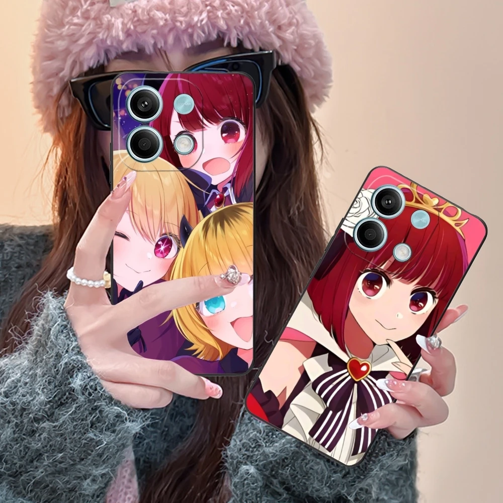 

Oshinoko Cute Mobile Cell Phone Case for Xiaomi POCO M6 M5 M4 M3 X6 X5 X4 X3 F6 F5 F4 F3 F2 C40 Pro GT 5G Black Cover Shell