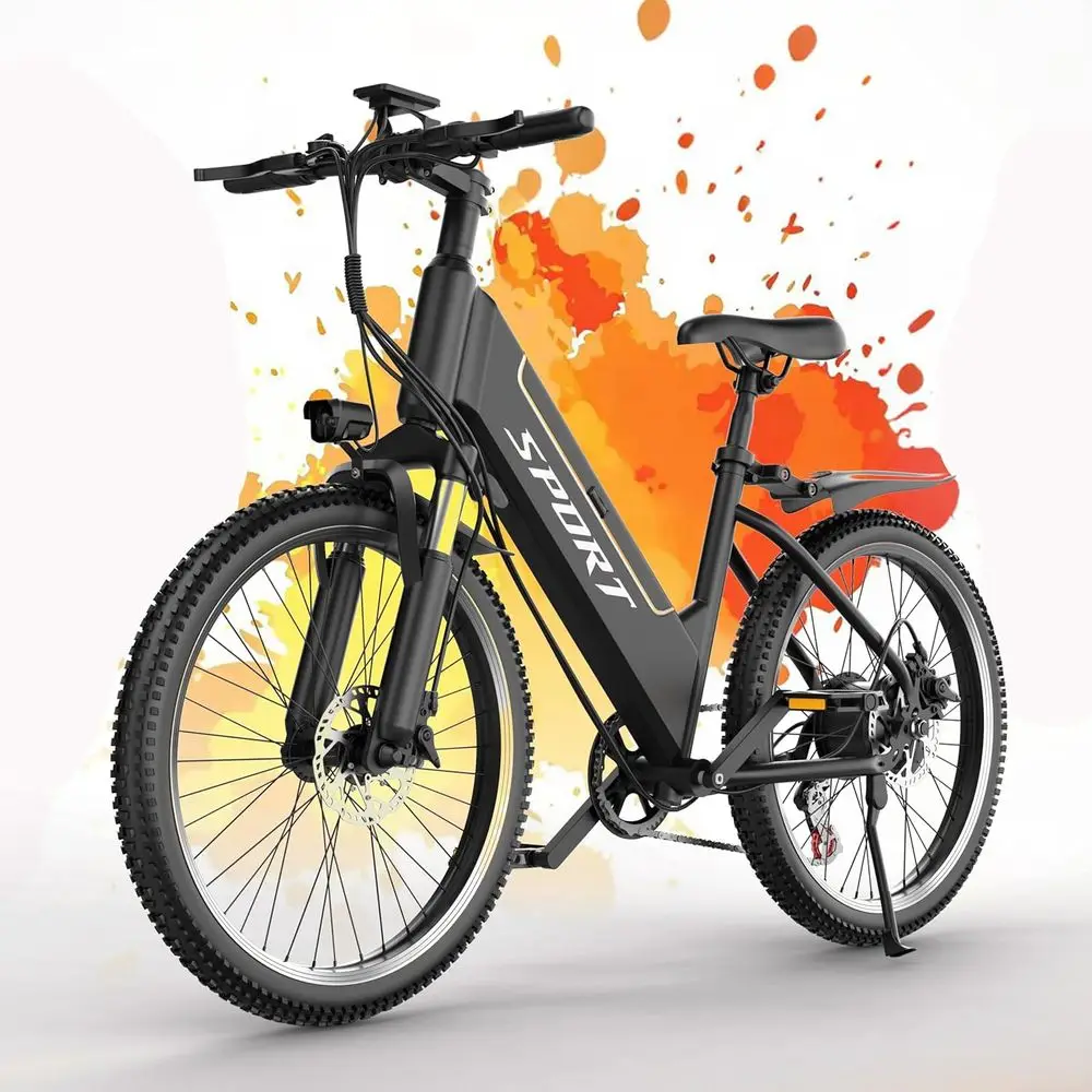 

High-Power 1500W Electric Mountain Bike, 60 Mile Range, 25 MPH, 26 Tires, Removable 48V Battery, 7-Speed Adjustable Seat for Adu