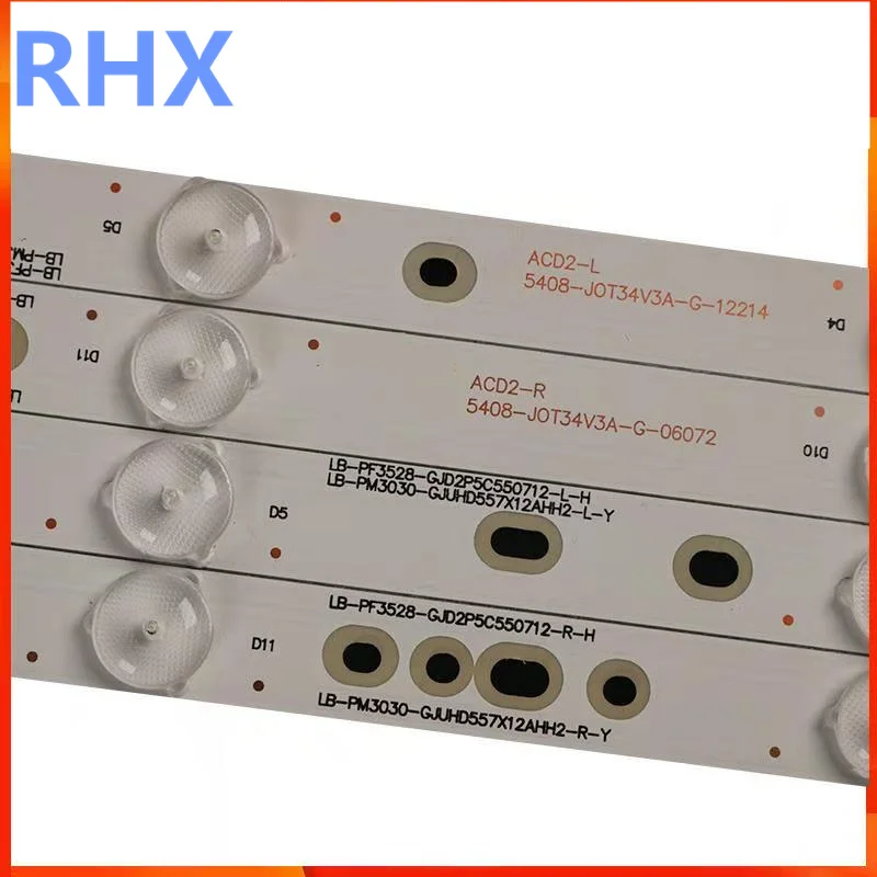 LED شريط إضاءة خلفي 12 مصباح ل AOC 55 "TV 55PUF6701/T3 GJ-2K15-D2P5C-550-D712-AF62-V1-R L 55PUF6461/T3 TPT5501J 55PUF6061/T3