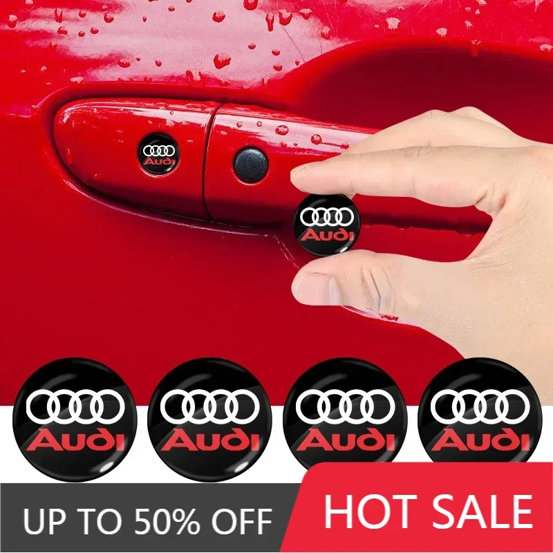 Car Door Lock Car Styling Keyhole Emblems Protective Sticker For Audi Q5 Q3 Q2 Q7 A3 B5 B6 B7 B8 B9 8P 8V 8L A5 A4 A6 A7 A8