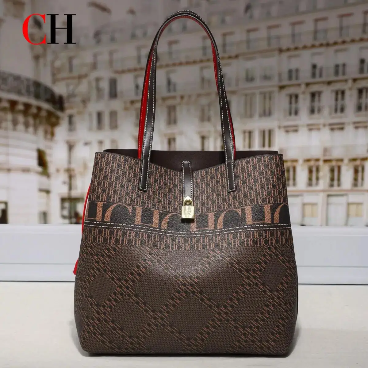 

Exquisite Fashion Trend European and American Retro New Women's BucketBag Fully Printed In English Large Capacity Women'sHandbag