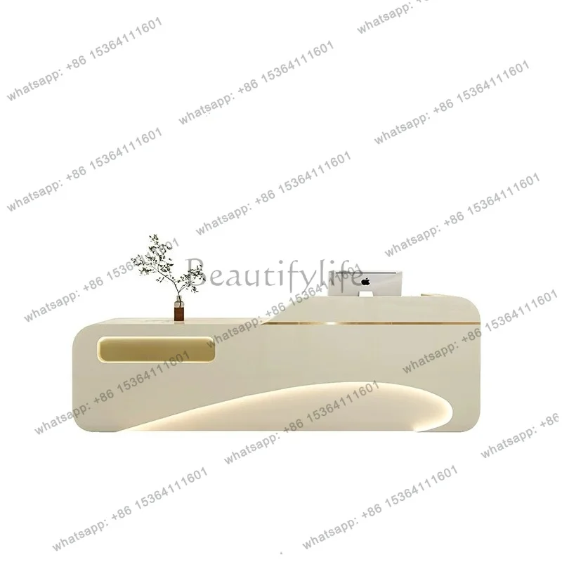 Factory Direct Sales Modern Minimalist Beauty Salon Bar Nordic High-end Clothing Store Clinic Reception Desk Office Furniture Ba