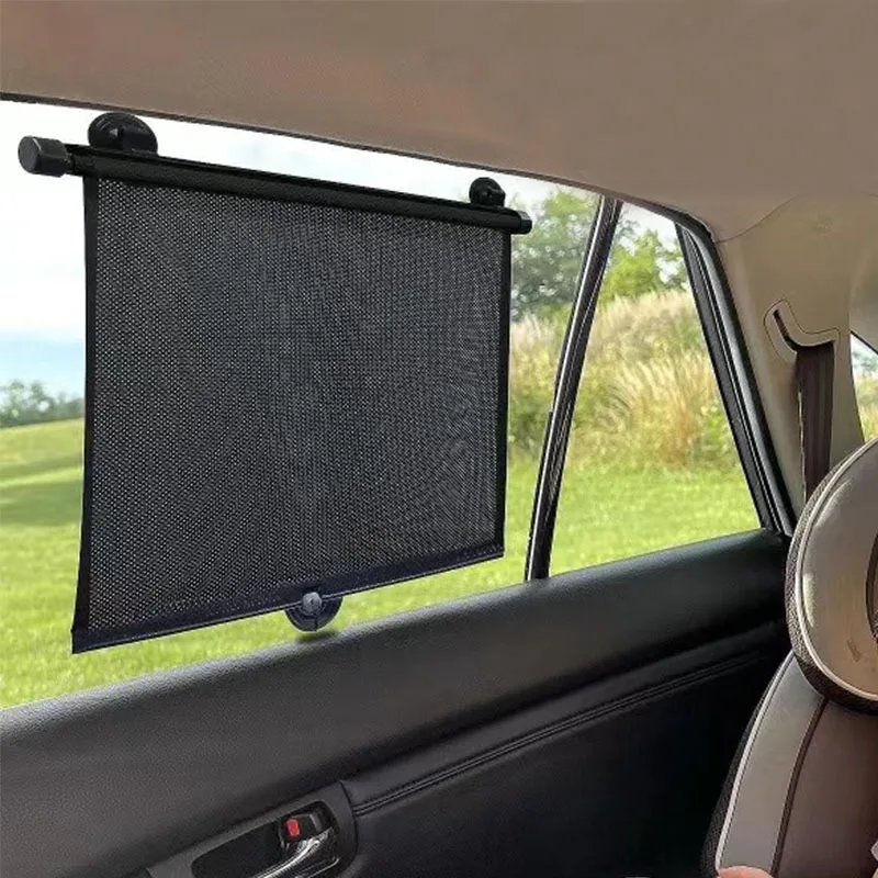 1 Retractable Car Window Sunshade (40cm*45cm) | Adjustable side window sunshade, easy to install, good sunshade effect.