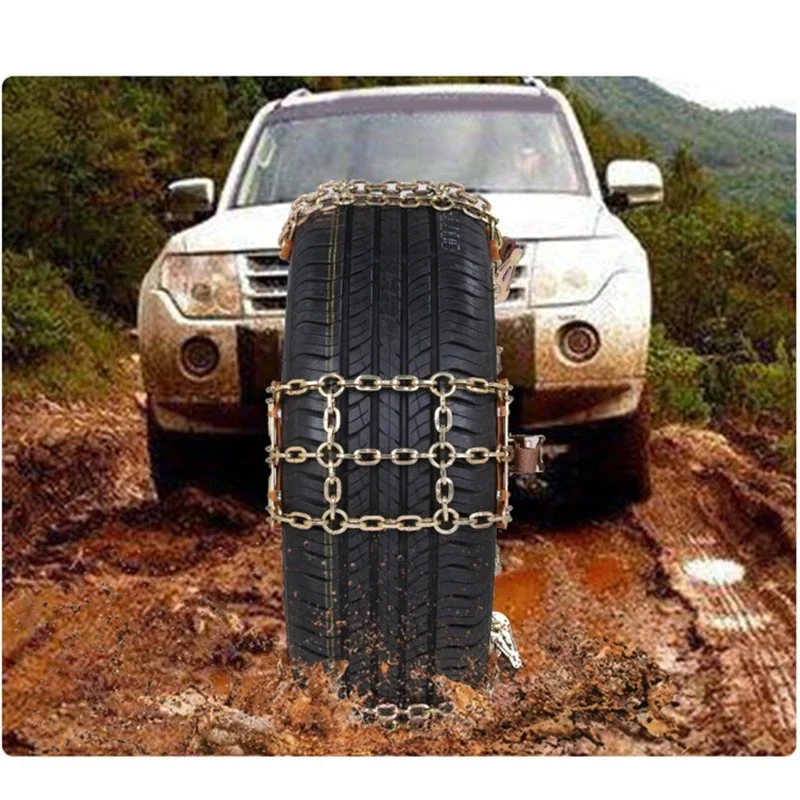 Adjustable Emergency Anti-Skid Snow Chain Belt Winter Roadway Anti-skid Chains Tyre Belt Clip-on Chain