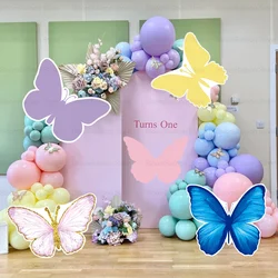 12/18/24/36inch Butterfly Kt Board Birthday Decoration Pink Yellow Blue Butterfly Cutout for Birthday Party Baby Shower Supplies