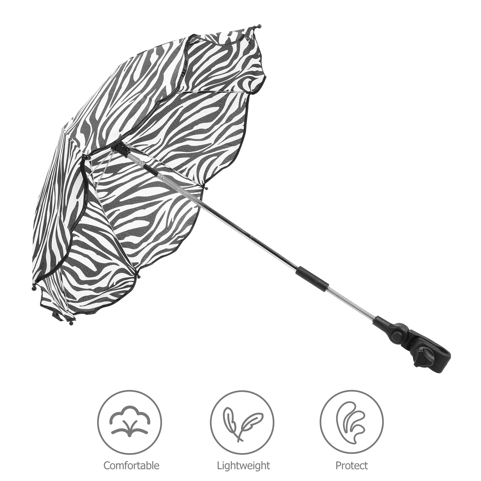 

Зонт от солнца для детской коляски, регулируемый зажим, гибкая основа, защита от ультрафиолета, зонтик для коляски, уличная водонепроницаемая коляска