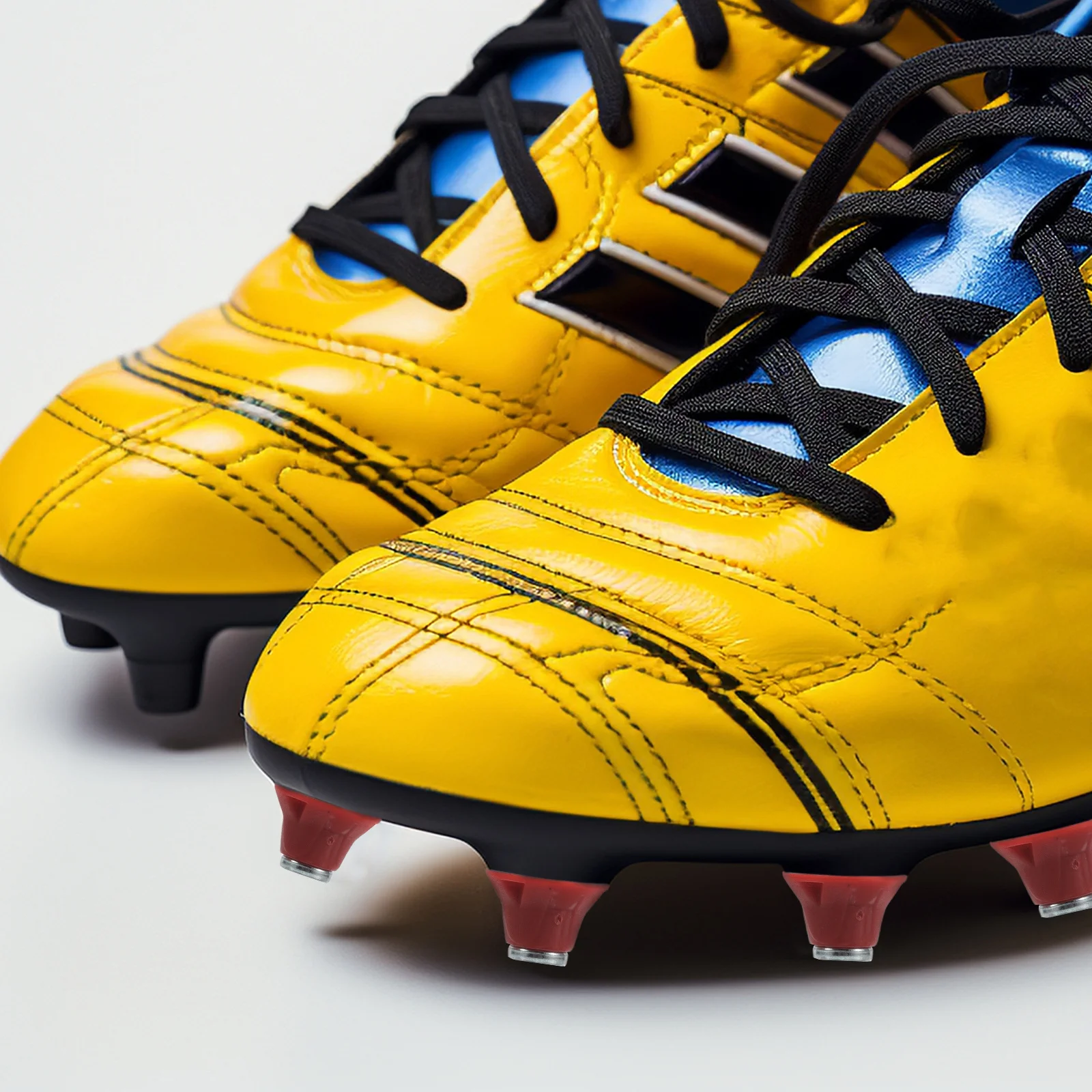 

12 Pcs Soccer Shoe Metal Spikes Football Screw Studs Shoes on Compact Cleat Replacement Red