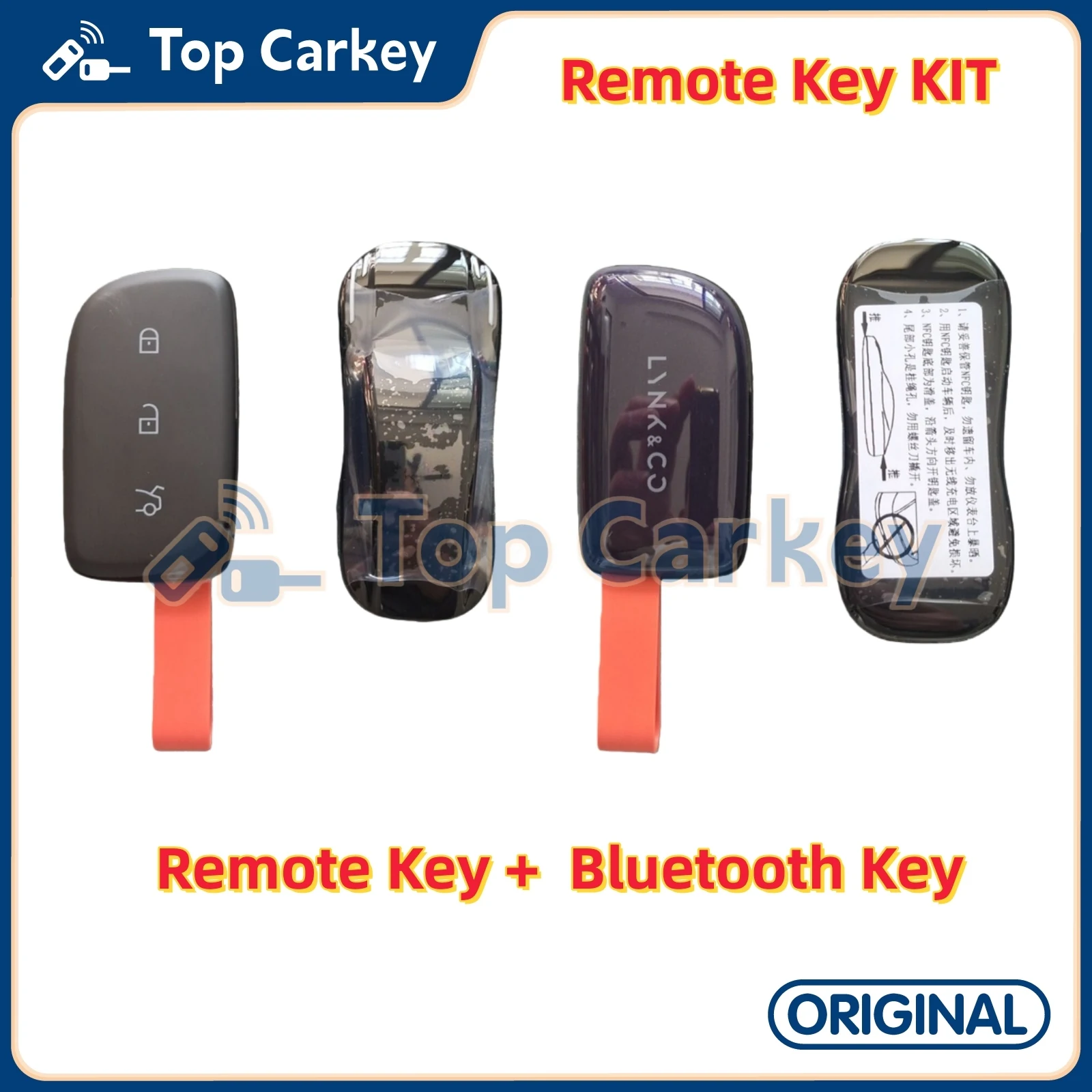 TopCarkey الأصلي الذكية مفتاح بعيد 4A رقاقة 433MHz بلوتوث مفتاح ل LYNK & CO Z10 Z20 02 Z02 LYNK & CO 900 10EMP