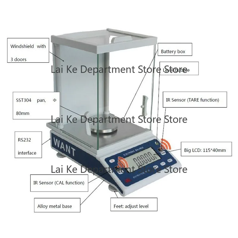 Laboratory precision electronic balance 0.1mg ten-thousandth analytical balance digital scale