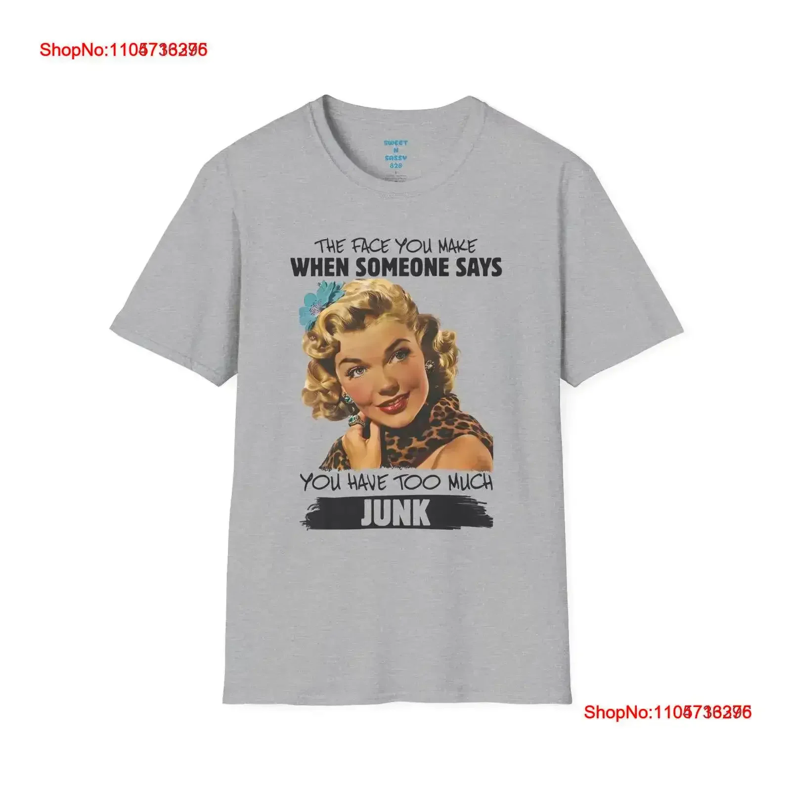 T-shirt « Too Much Junk » drôle et relatif, style vintage délavé, respirant, streetwear confortable pour homme, idéal au quotidien