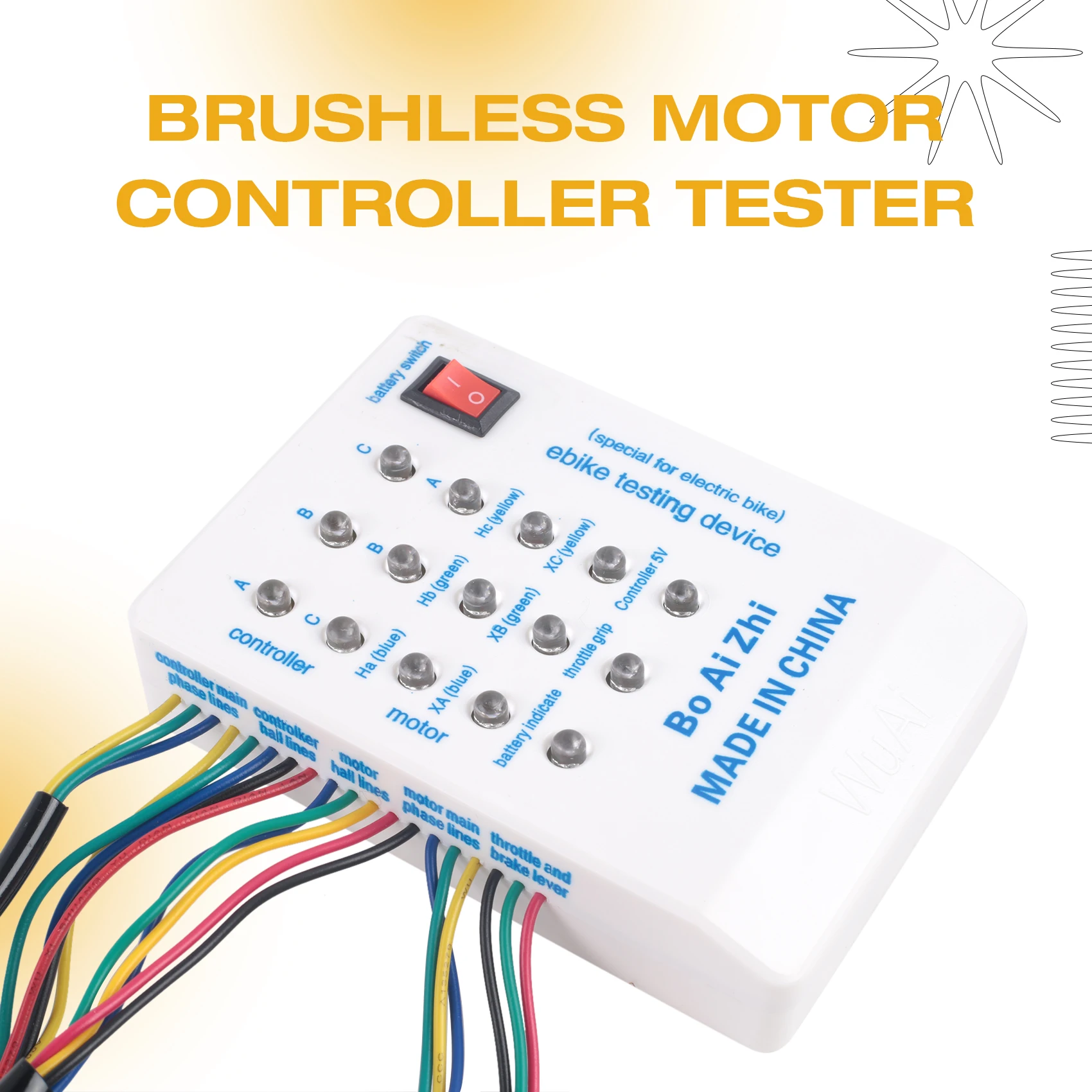 N05R 1Pc 24V/36V/48V/60V/72V Electro Car E-Bike Scooter Brushless Motor Controller Tester Electronic Module High Performance