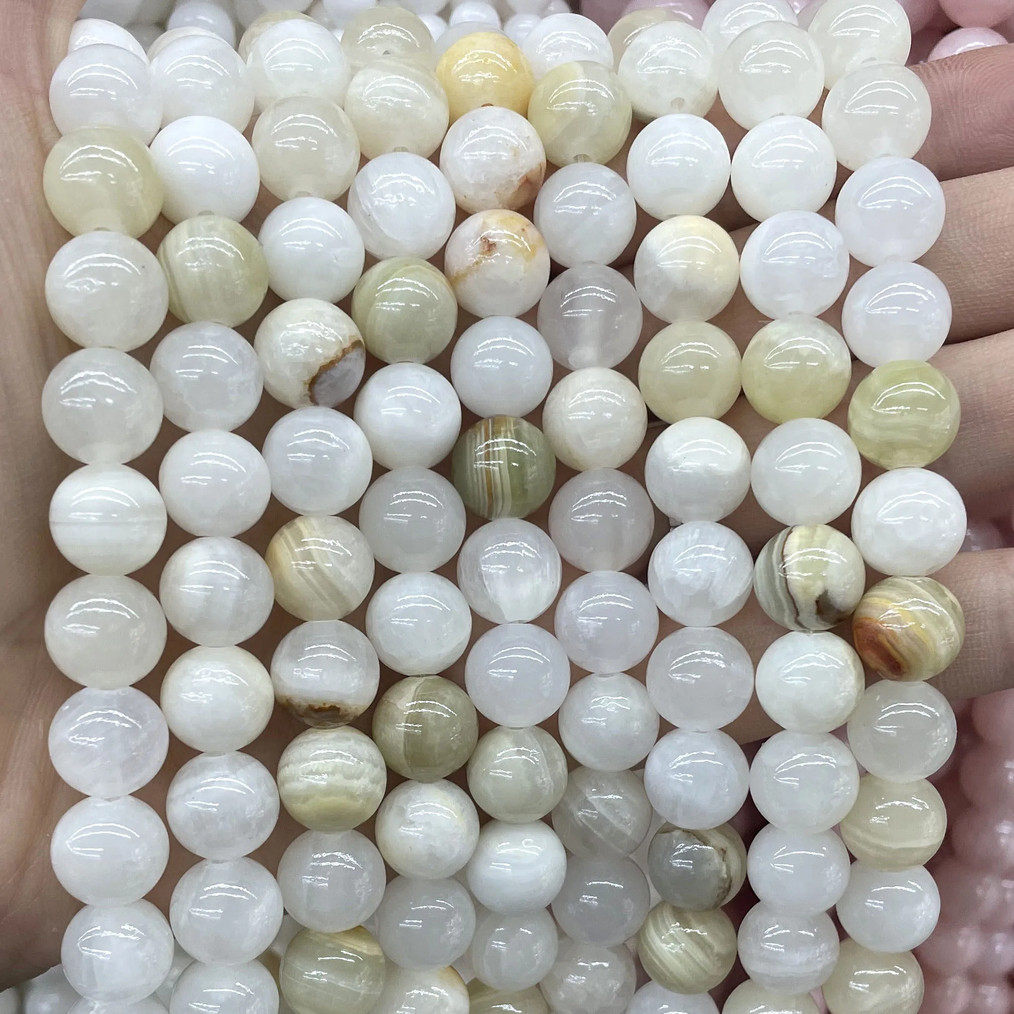 4 6 8 10 12 MM Natural Stone Afghnistan Chalcedony Round Loose Spacer Beads For Making Jewelry DIY Bracelet Necklace Accessories