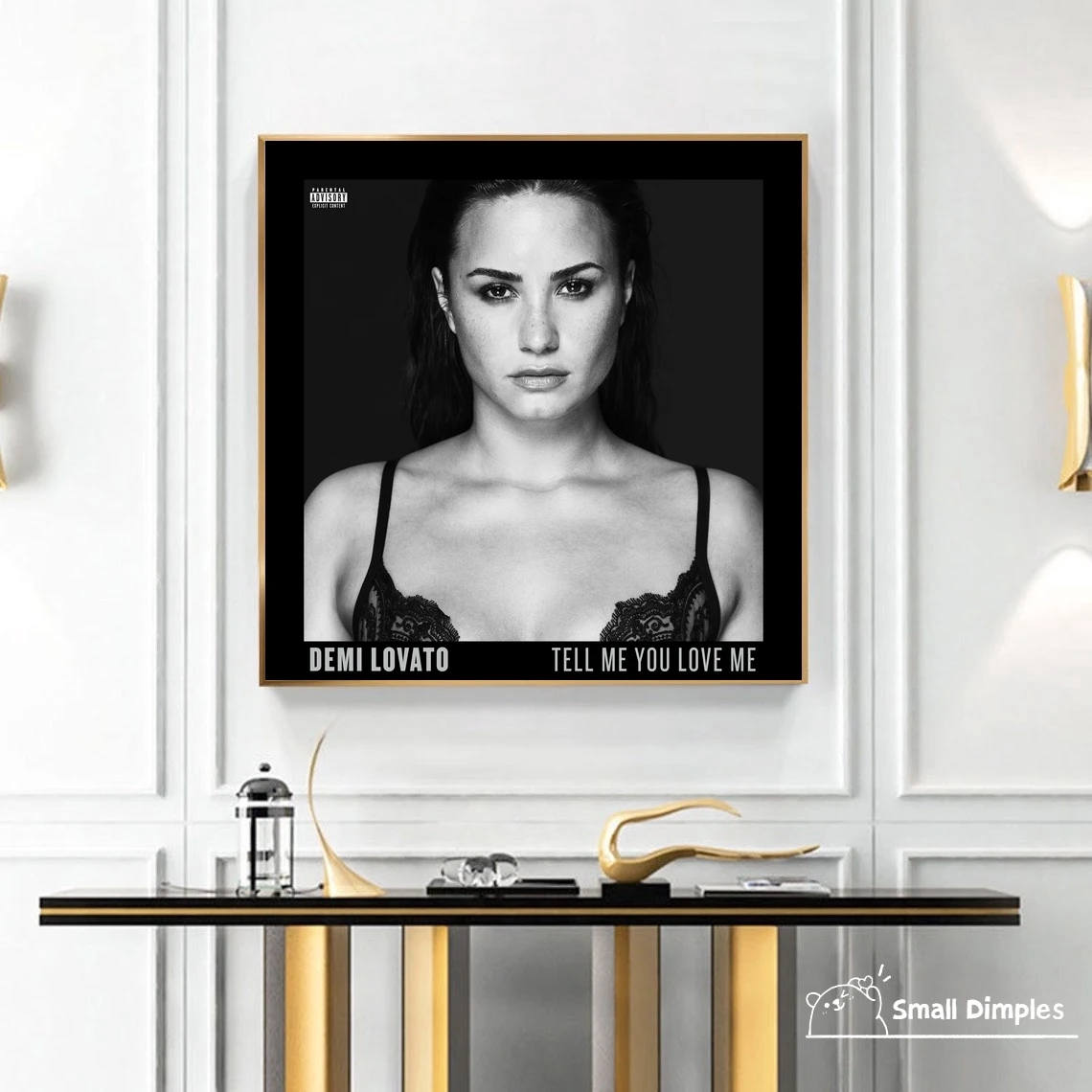 ديمي لوفاتو أخبرني أنك أحبني غلاف ألبوم الموسيقى المشارك قماش الفن طباعة ديكور المنزل طلاء جدران (بدون إطار) #3