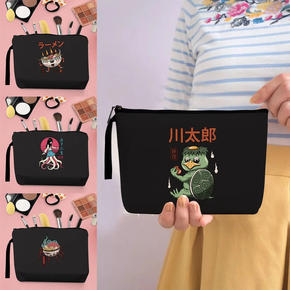 

Makeup Bag Wedding Cosmetic Organiser Lady Travel Toiletry Purse Zipper Pouch Pencil Case Clutch Bags Cute Monster Series