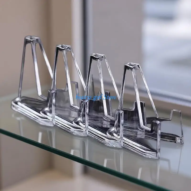 C7AB 20Pcs Clear Plastic Exhibition Stand Holders Set Perfect For Exhibiting