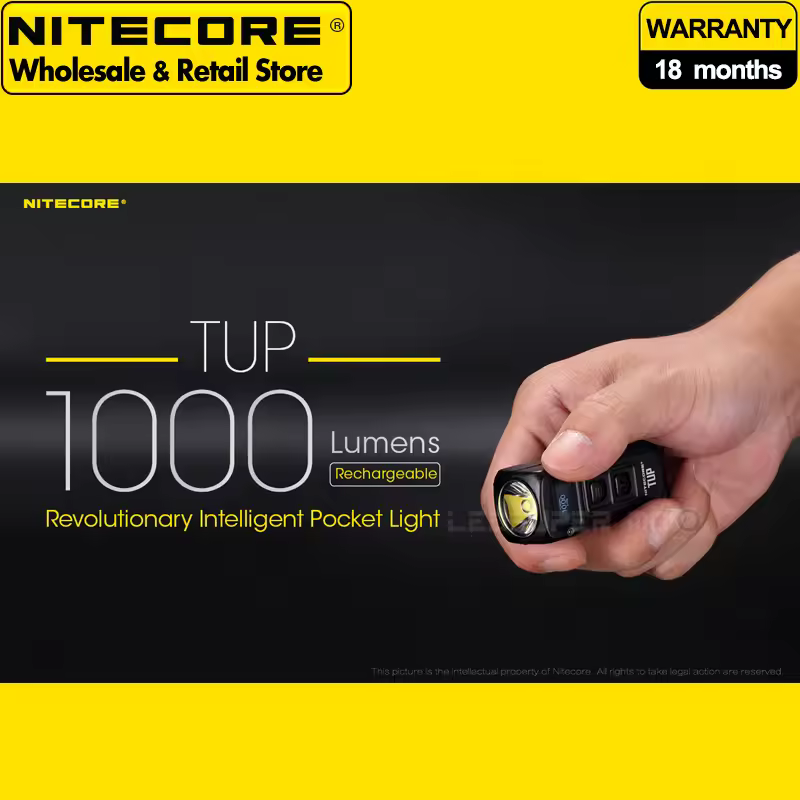 NITECORE TUP-llavero con linterna LED, luz de bolsillo recargable de 1000 lúmenes para EDC