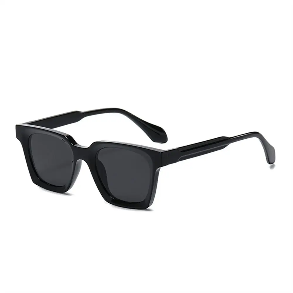 

Unique Striped Temples Double Color Sunglasses Classic Trendy Square Sun Glasses Designer Style Shades for Women