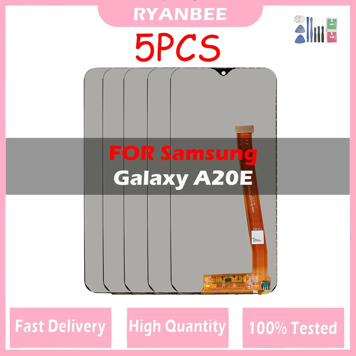 

5Pcs/Lot AAA+ New LCD For Samsung Galaxy A20e A202 A202F A202DS LCD Display Touch Screen Digitizer Assembly A20e LCD With Frame