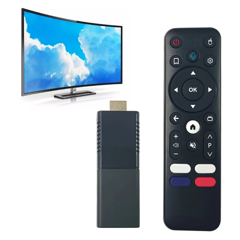 QX2B ثنائي النطاق Wifi و BT5.0 TV Box Q3 2G + 16G Black TV Stick لنظام Android10 TV Allwinner H313 Media Player