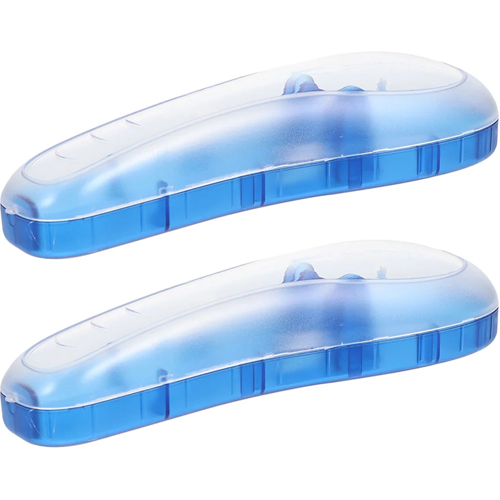 

2Pcs Portable Razor Case Manual Shaver Storage Box Safety Razor Travel Case Lightweight Shaver Holder Storage Box for Shaver,