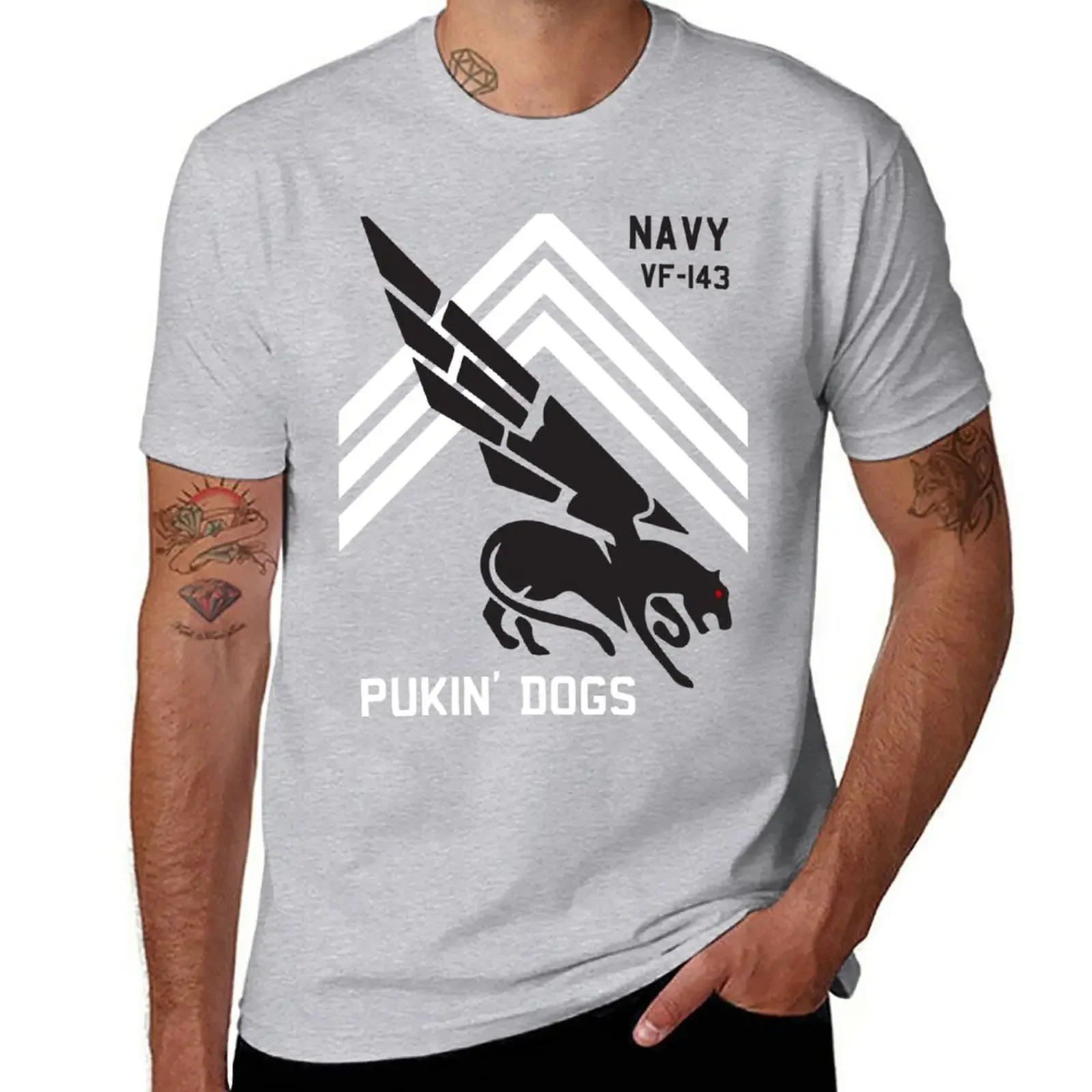 VF-143 Pukin Dogs Sans Reproache T-Shirt hippie clothes blacks plain black t shirts men