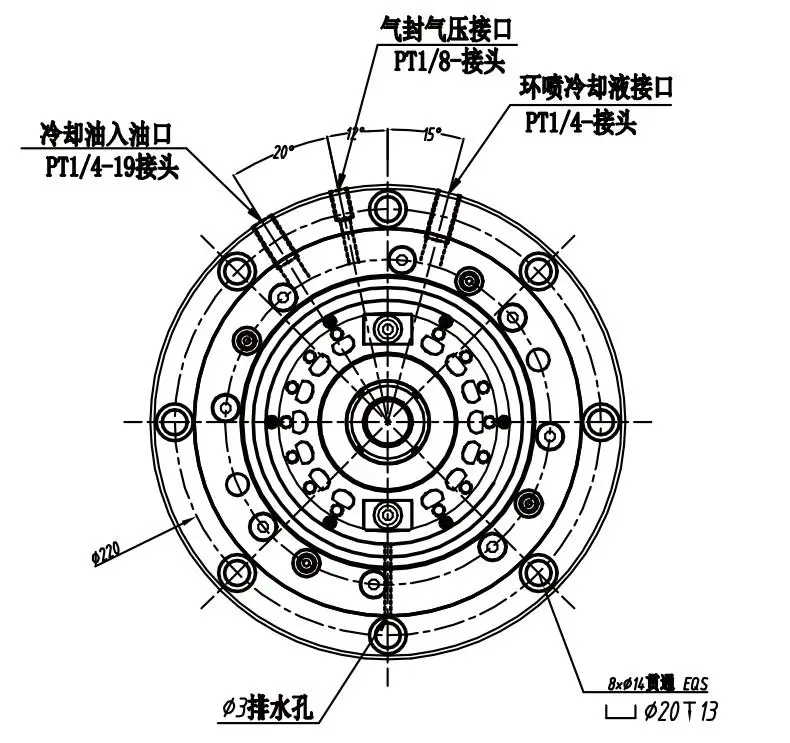 China Aida BT50 B50 belt-driven spindle roller bearing milling machine tool replacement 2000 rpm 0.D190mm mtc belt spindle