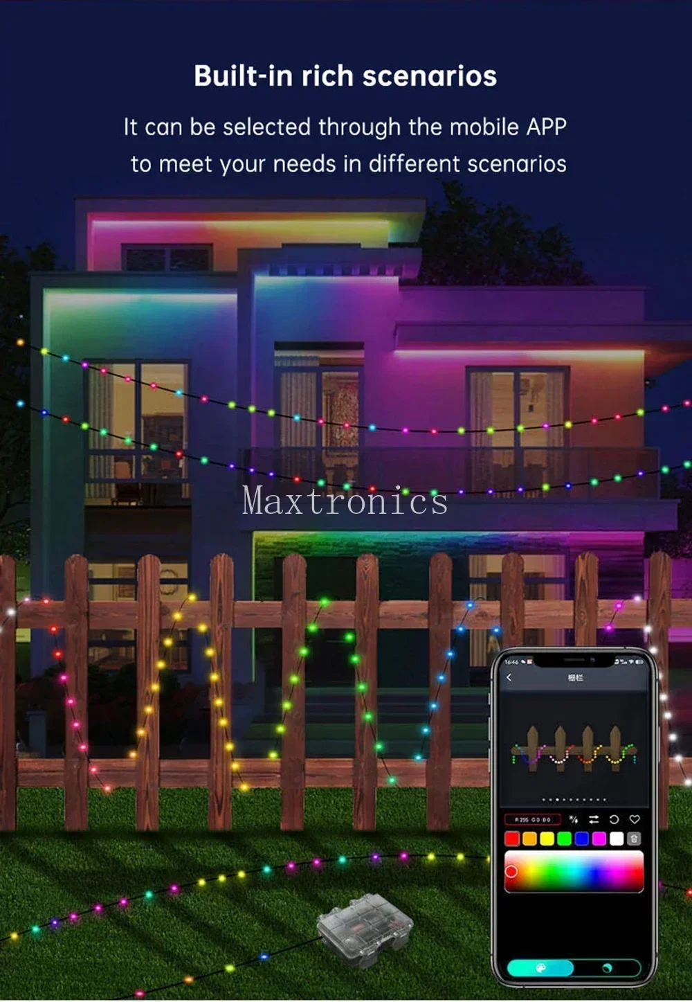 5m ws2812b rgb Fee Lampe Bluetooth App Steuerung Batterie kasten für Camping wasserdichte LED String Lampe Weihnachten Atmosphäre Dekor