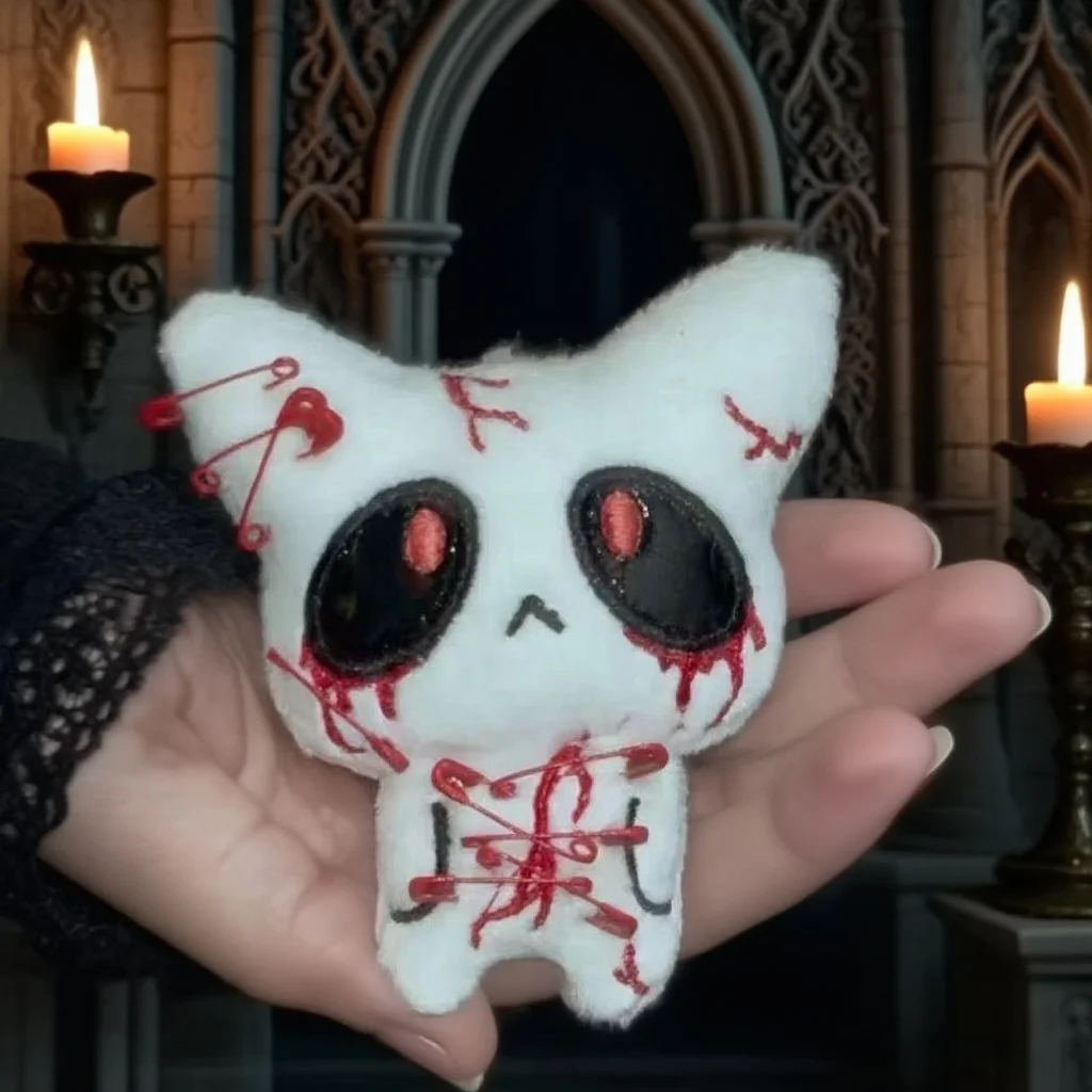 Piccolo regalo di Halloween Portachiavi in peluche horror Creepy Monster Doll Goth Bag Charm Accessori spaventosi per zaino Cosplay Party Decor