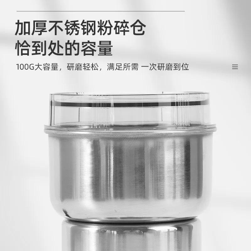 Multipurpose Electric Stainless Steel Coffee Grinder Coffee Bean Grinding Milling Tool for Seeds Spices Herbs Nuts