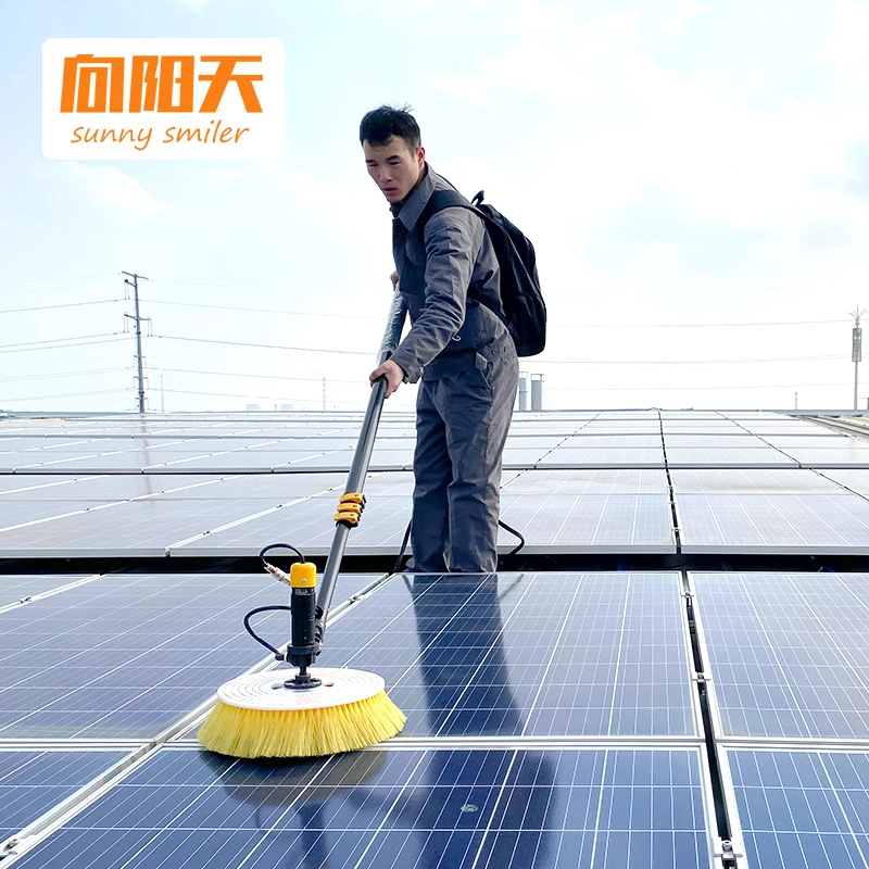 Portable High Efficiency Solar Panel Cleaning Brush Solar Panel Automatic Cleaning Brush Machine