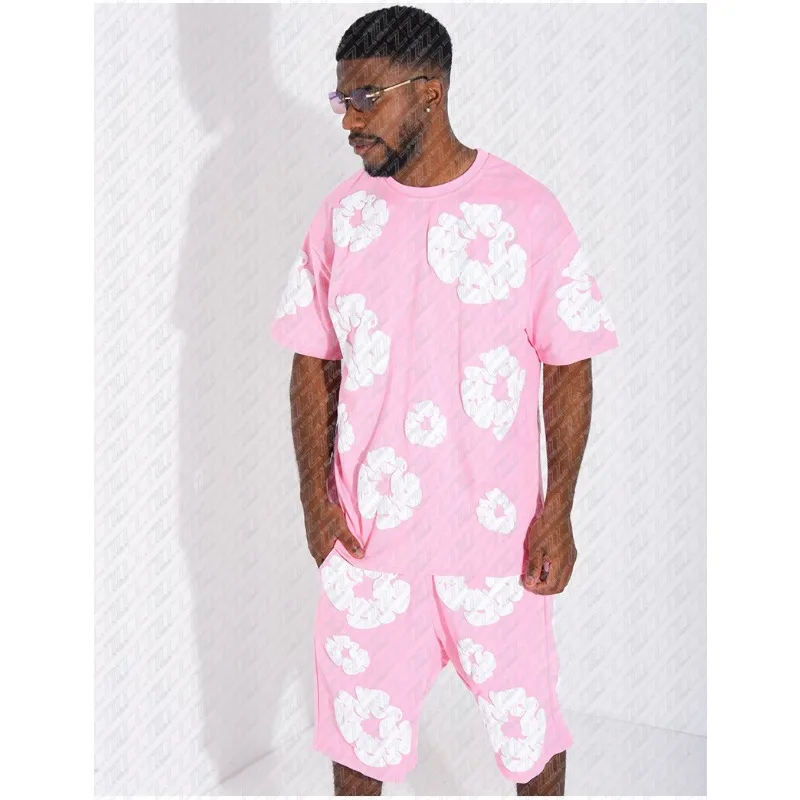 Popular Cultural Clothing, Men's T-shirt Sets, Floral Printed Clothing, A Must-have for Men, Hot Selling, Limited Edition Sales view 3