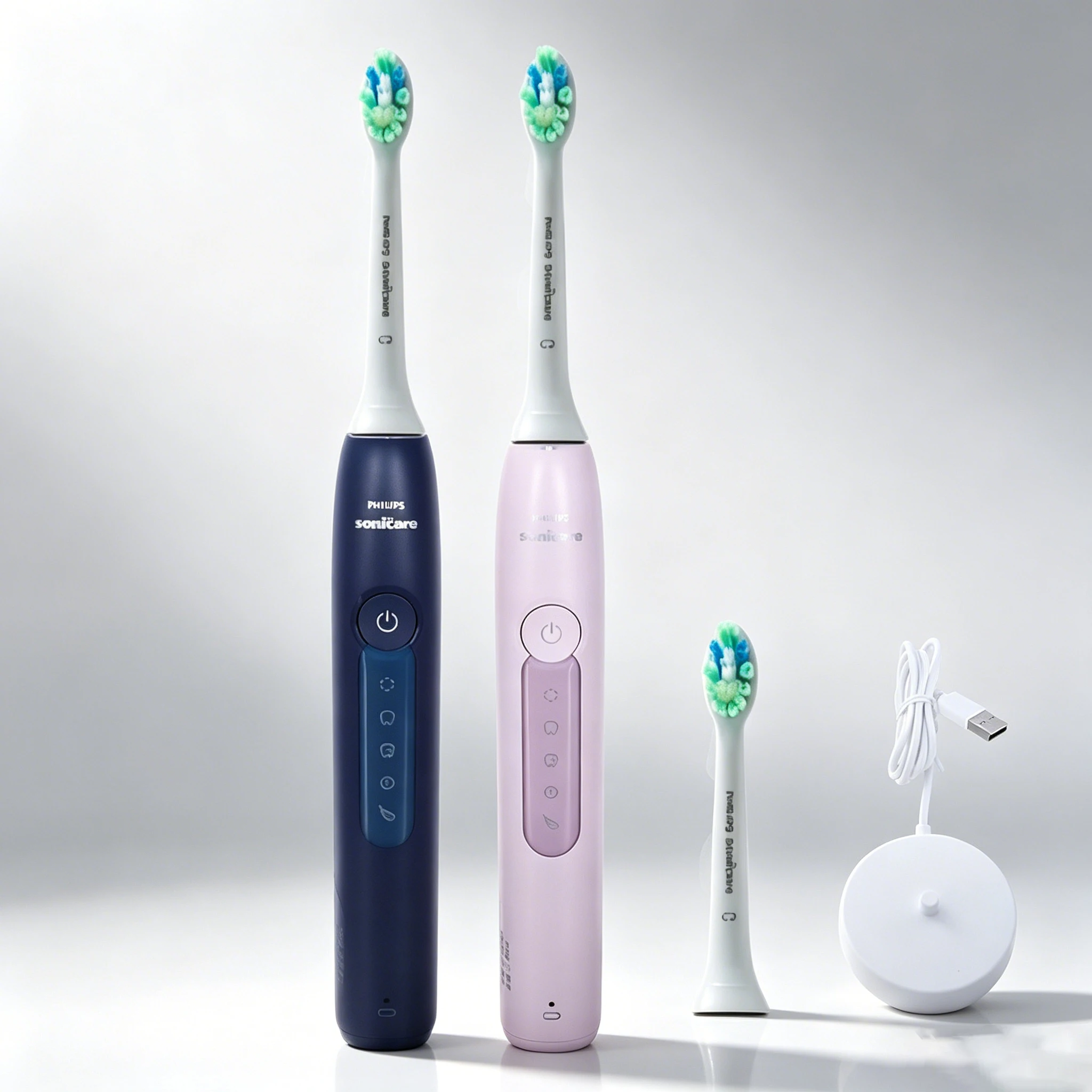 Philips HX5171  DiamondClean 3 Series Toothbrush Microbubble Water Flow Tech Pressure Control 2 Replacement Heads