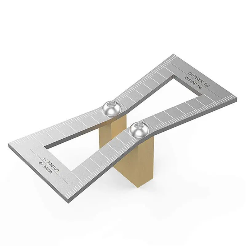 ABMS-2X Dovetail Marker, Wood Joints Gauge Dovetail Guide Tool With Scale, Dovetail Template Size 1: 5-1: 6 And 1: 7-1: 8