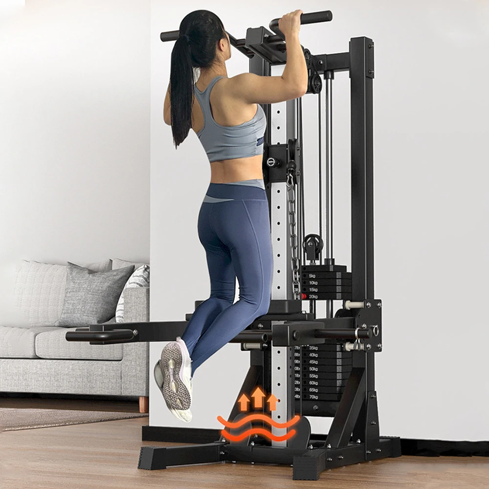 Upgraded Dual Pulley Flying Bird Rack, Compact Stable Fitness Machine with Multi Function & Adjustable Gears for Indoor Gym