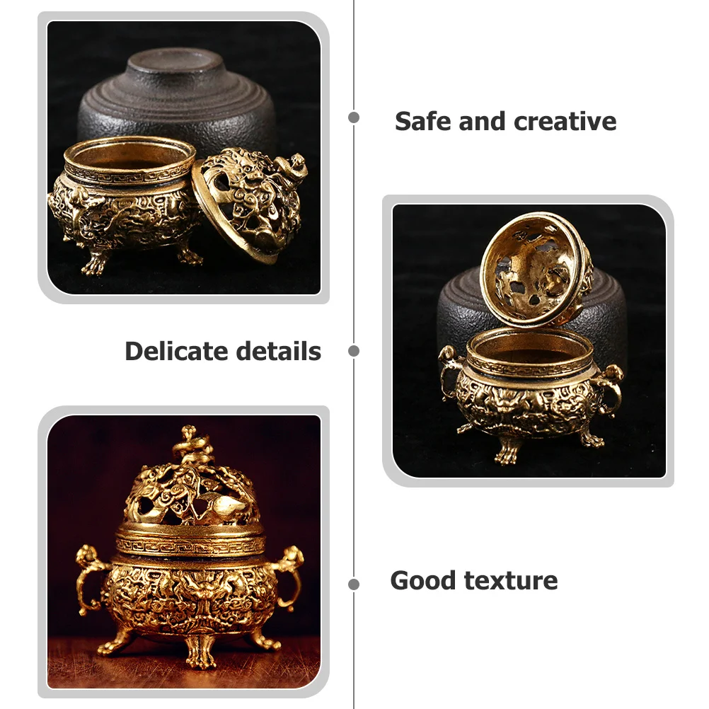 

Style Small Censer for Desk Aromatherapy Relaxation Mini Incense Holder Burner Home Study Bedroom Sauna Yoga Space
