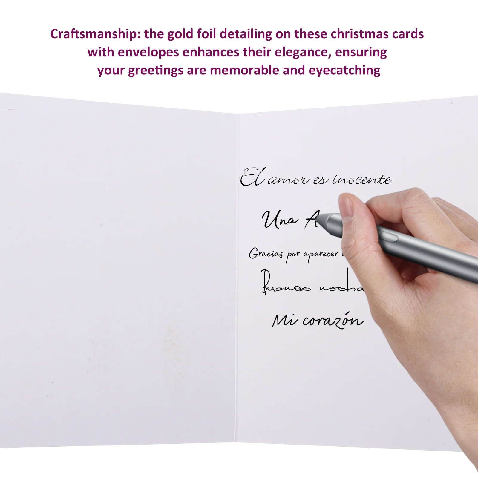 10 個ヴィンテージクリスマスグリーティングカード封筒空白の休日の祝福パーティー用品クリスマス装飾紙カード