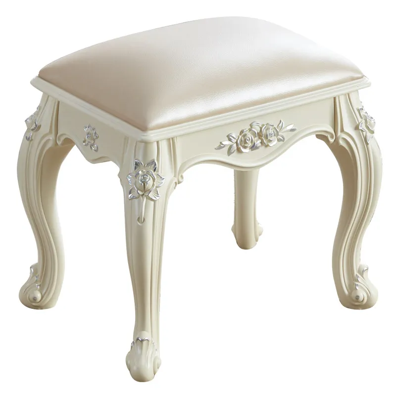 European American dresser stool makeup  soft bag small square home chair princess bedroom manicure stool guzheng stoo