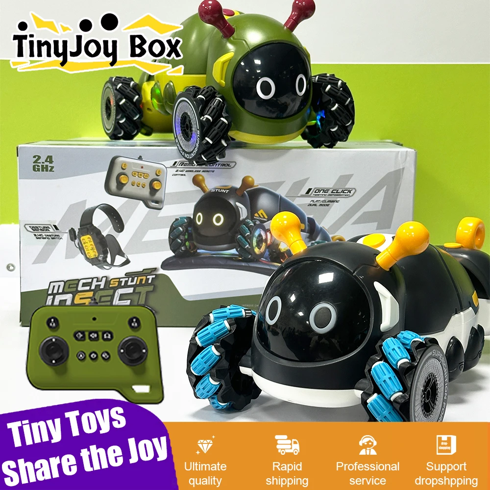 

RC Animals Intelligent Remote Control Insect 4WD with Spray Light Radio Controlled Stunt Car Electric Toys for Kids Gifts