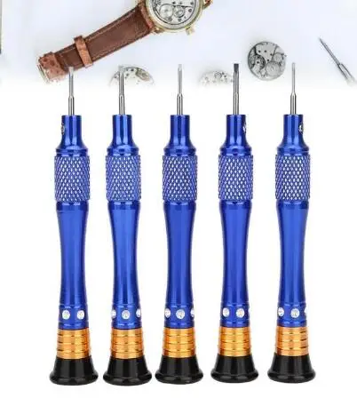 

Watch repair tool 5 pcs metal all-steel one-word screwdriver, watch repair one-word screwdriver batch