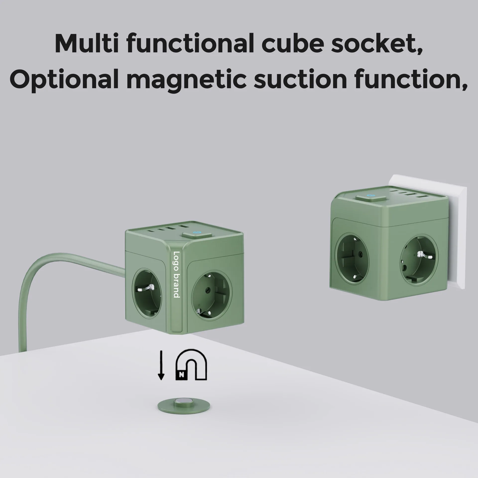 

Европейская креативная розетка в виде кубика Рубика, новый продукт с проводной функцией магнитного всасывания, USB-переключатель, преобразователь TYPEC, розетка-куб