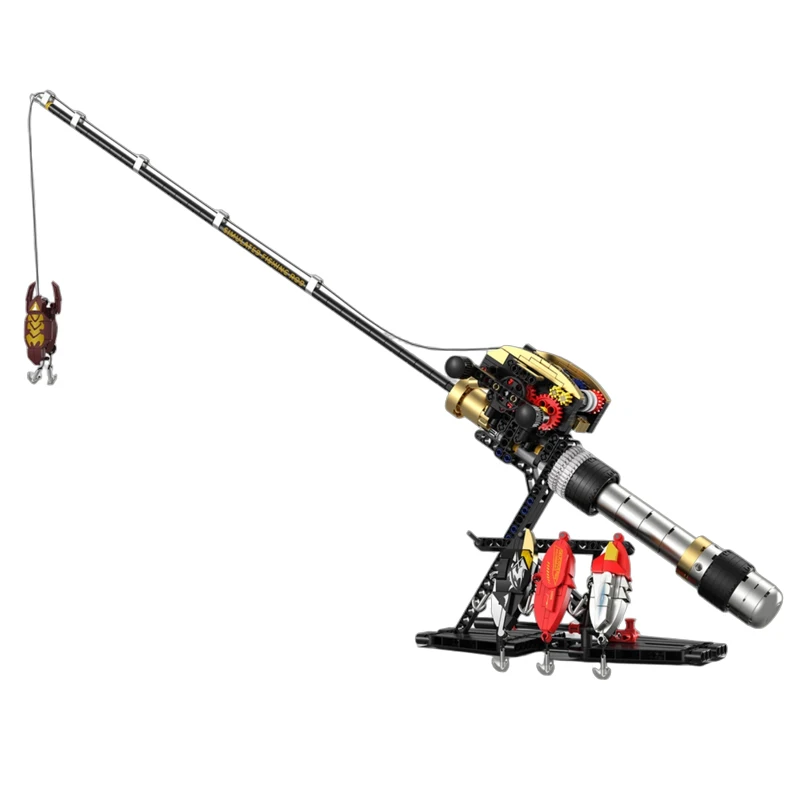 Hengel MOC Bouwstenen Technologie Machineserie Assemblage Simulatiemodel Vormgevend visaas in meerdere vormen Creatief cadeau - afbeelding 2