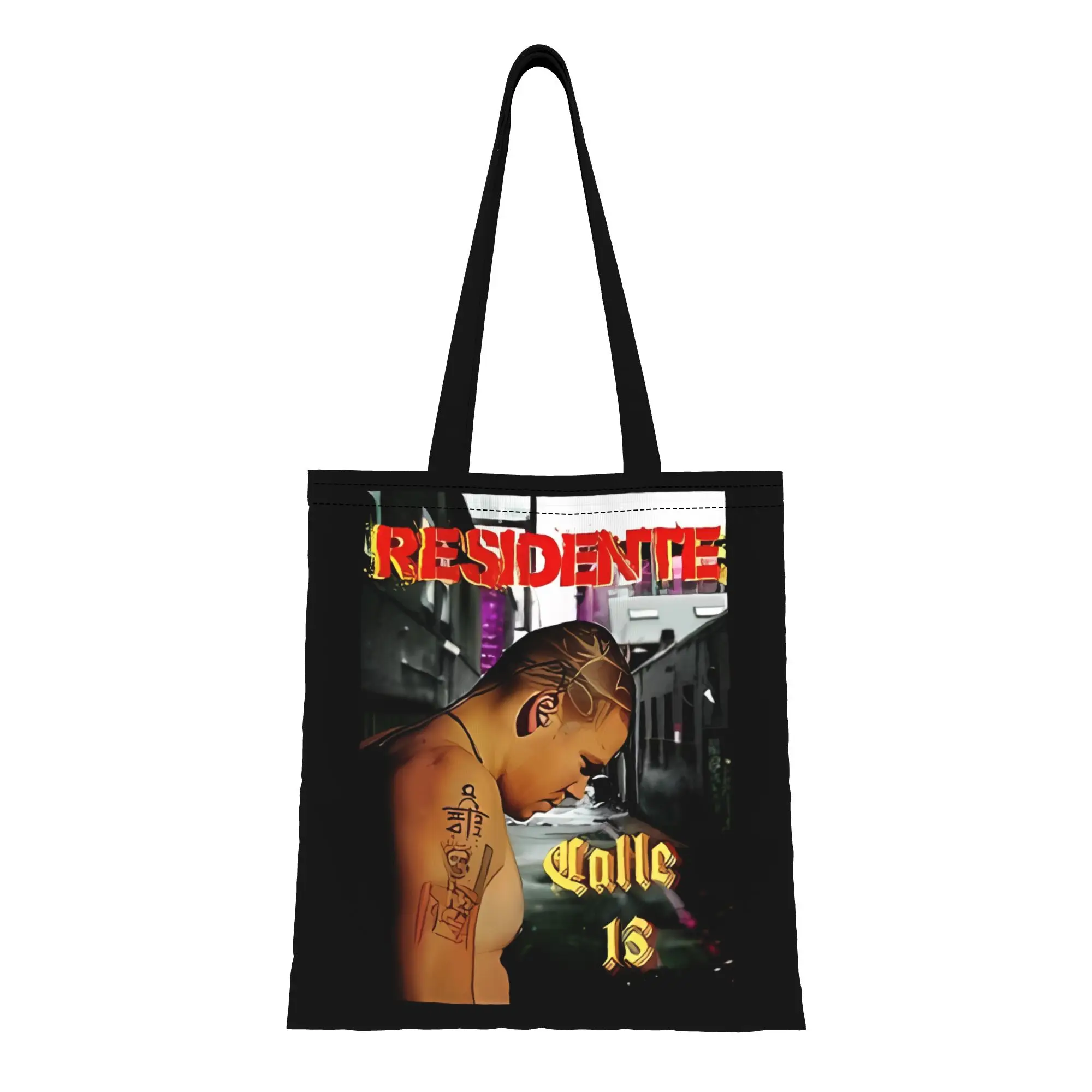 

Calle 13 Residente Calle 13 Canvas Tote Bag Perfect for Shopping Travel Outdoor Heavy Duty Shoulder Handbag
